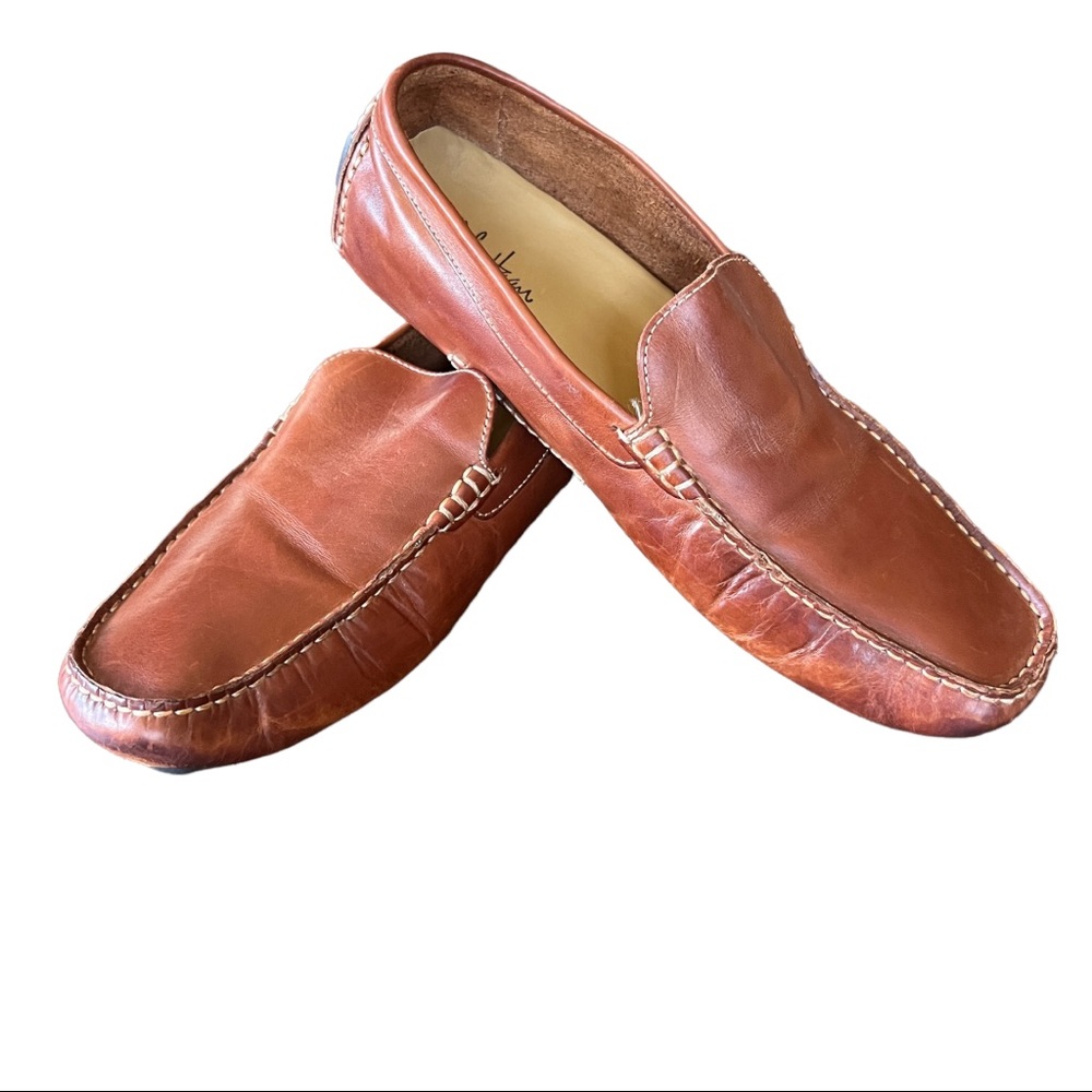 Cole Haan Men Leather Brown Moccasin Driver Slip On Shoe Sz 10